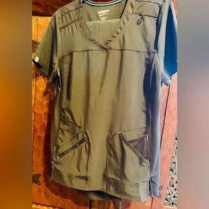 Scrubstar Charcoal Gray Performance Top